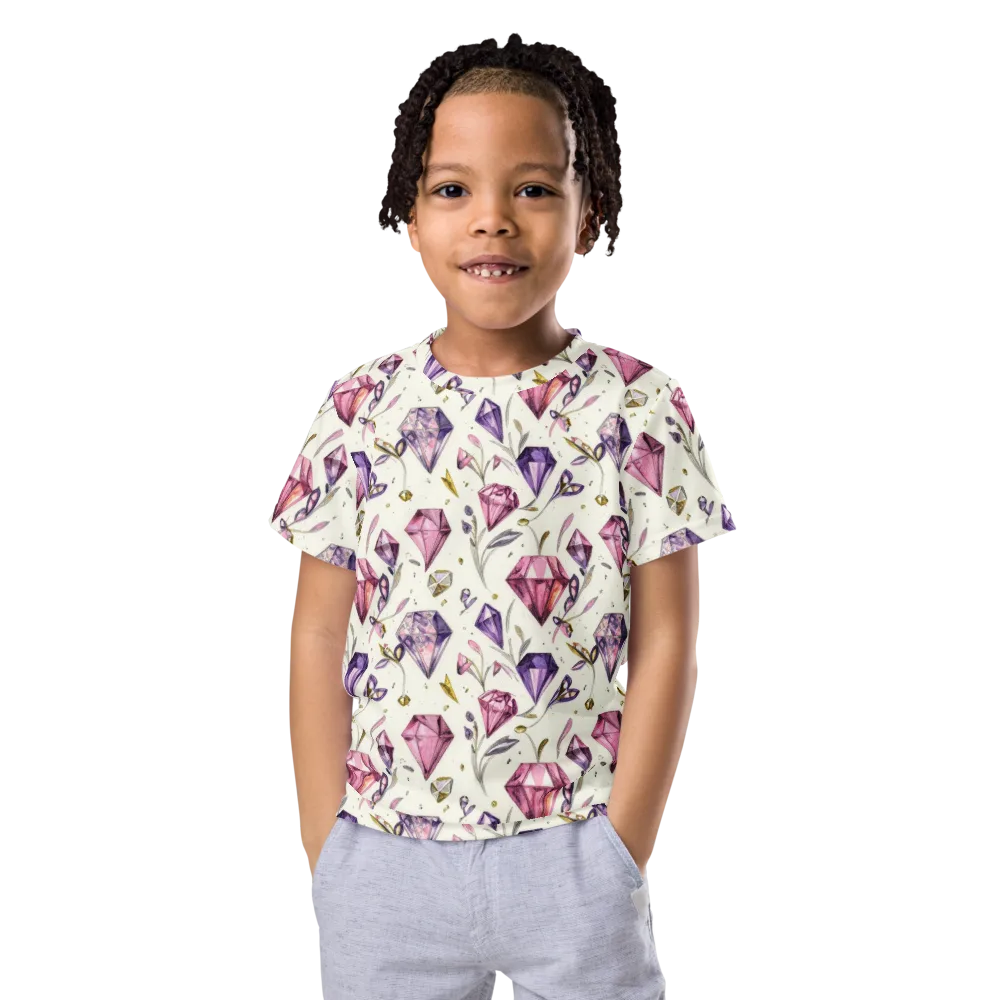 Gem Garden on Kids Crew Neck T-Shirt — Front