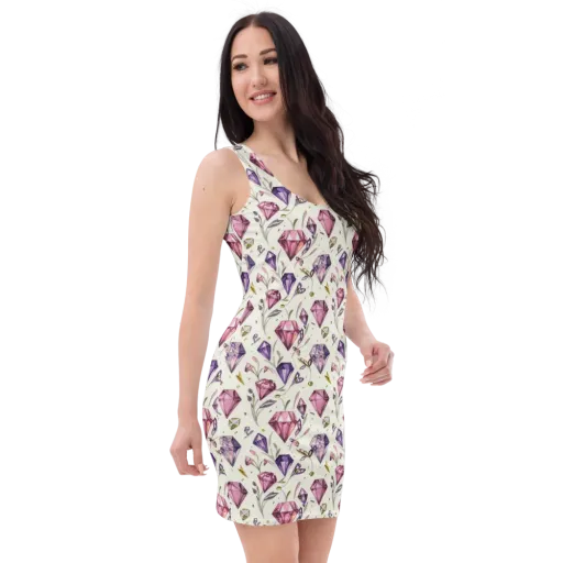 Gem Garden on a Bodycon Dress