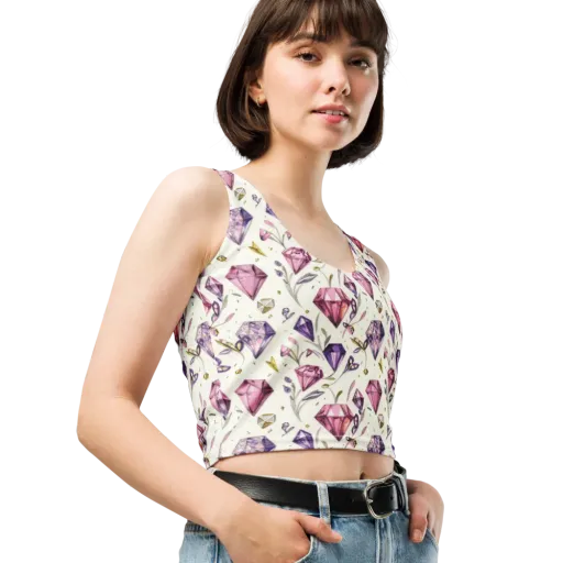 Gem Garden on a Crop Top