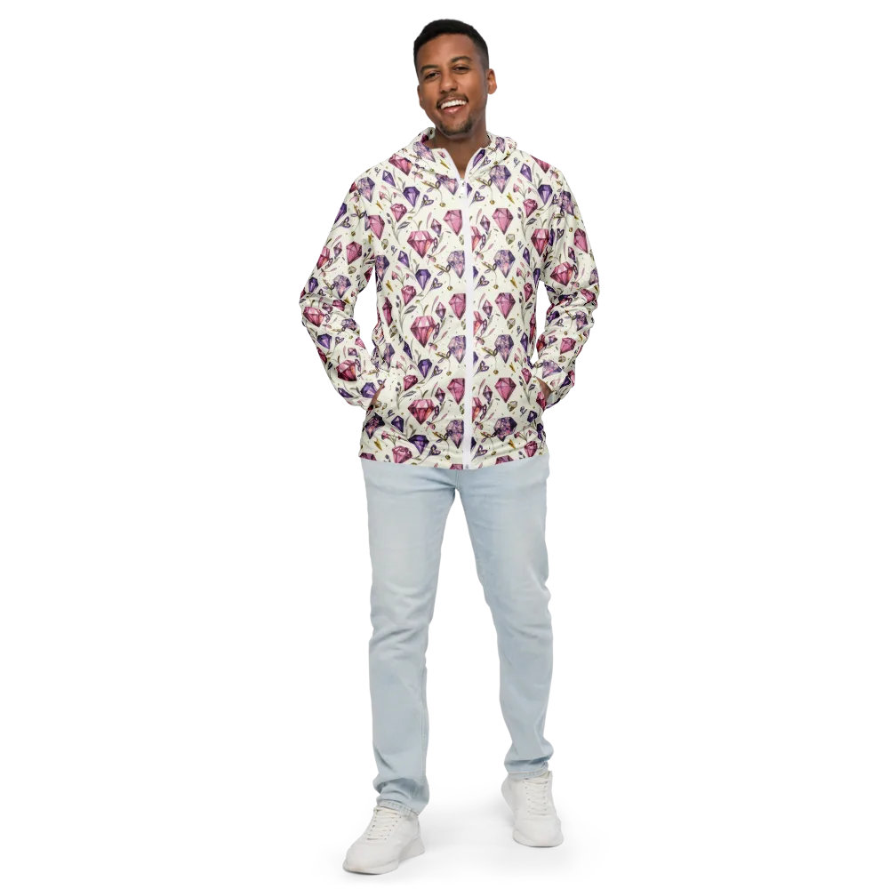 Gem Garden on Men's Windbreaker — Front