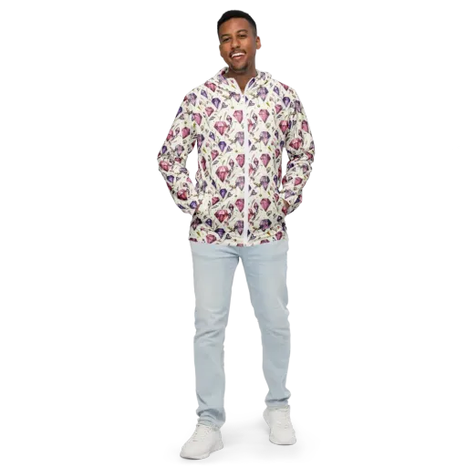 Gem Garden on a Men's Windbreaker