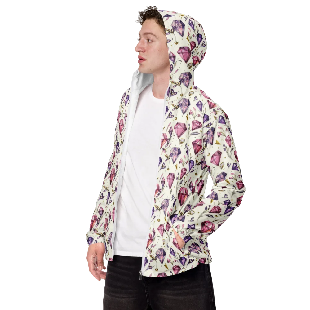 Gem Garden on Men's Windbreaker — Left Front
