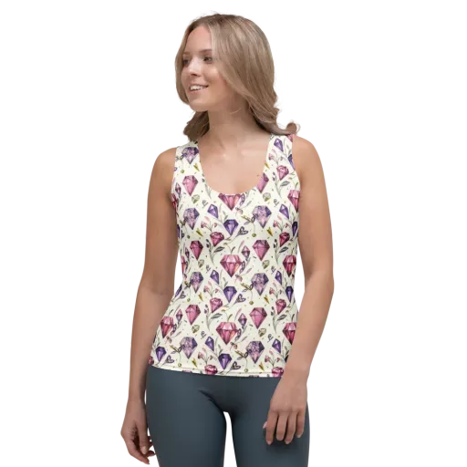 Gem Garden on a Women's Tank Top