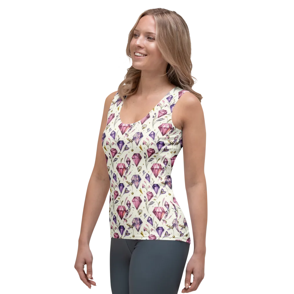 Gem Garden on Women's Tank Top — Left Front