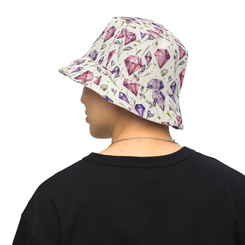 Gem Garden on Reversible Bucket Hat — Back Inside