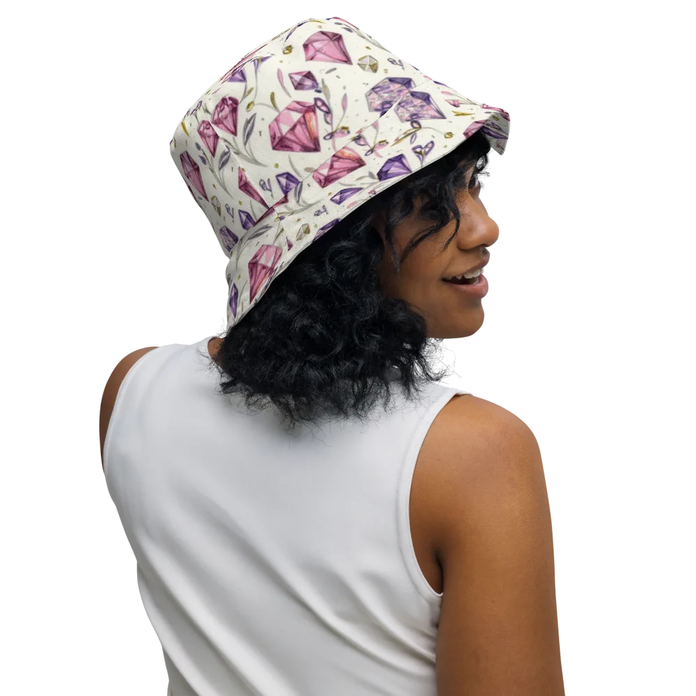 Gem Garden on Reversible Bucket Hat — Right Outside