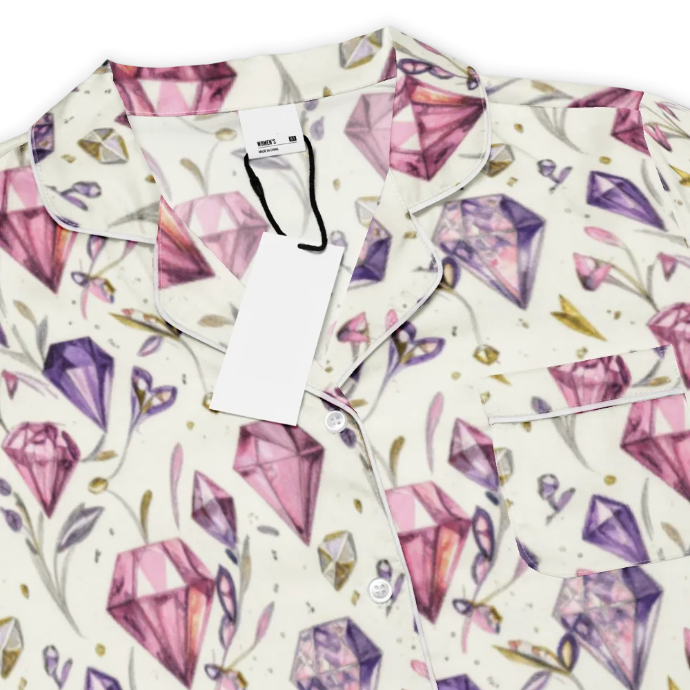 Gem Garden on Women's Short Sleeve Pajama Top — Product details