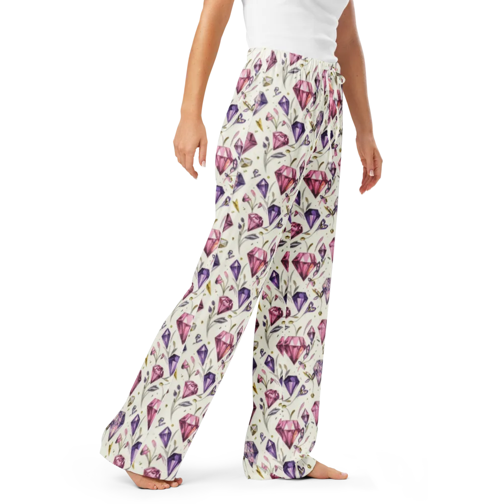 Gem Garden on Women's Pajama Pants — Right Front