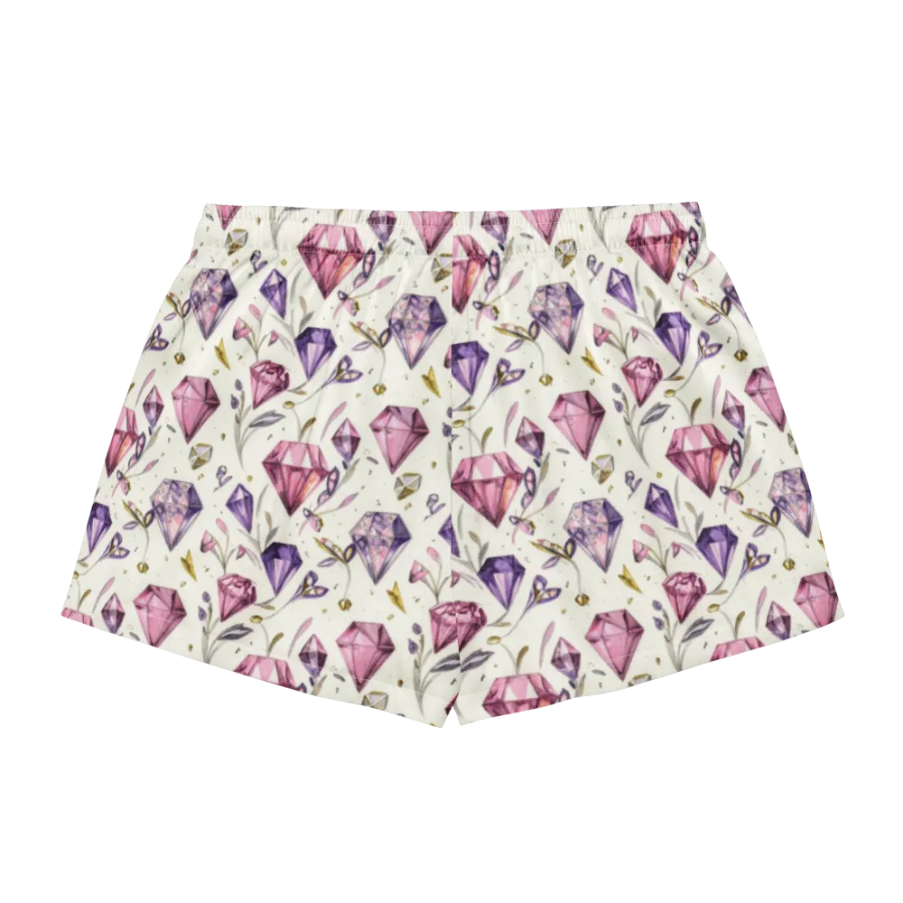 Gem Garden on Women's Pajama Shorts — Back