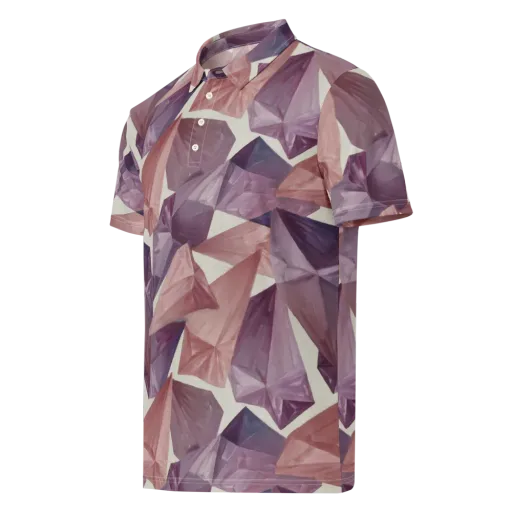 Amethyst Fold on a Men's Slim Fit Polo Shirt