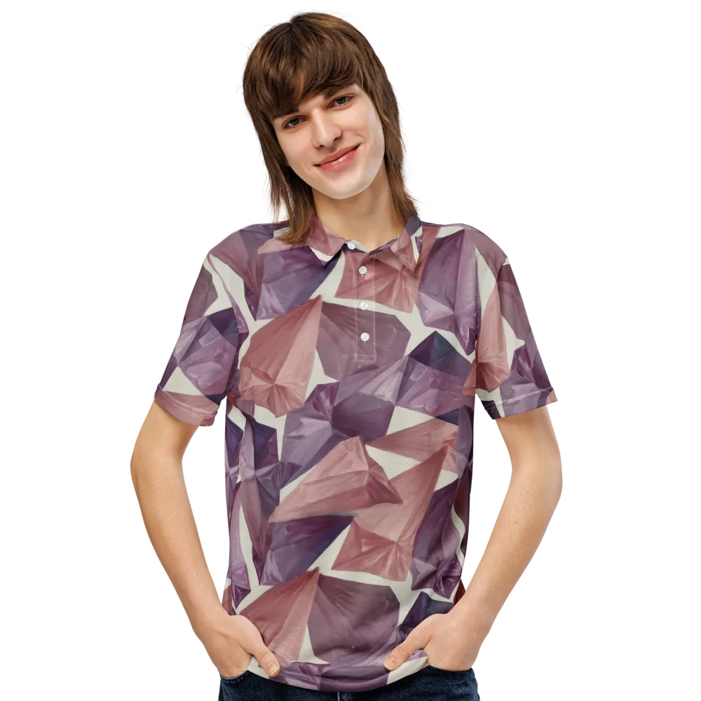Amethyst Fold on Men's Slim Fit Polo Shirt — Front