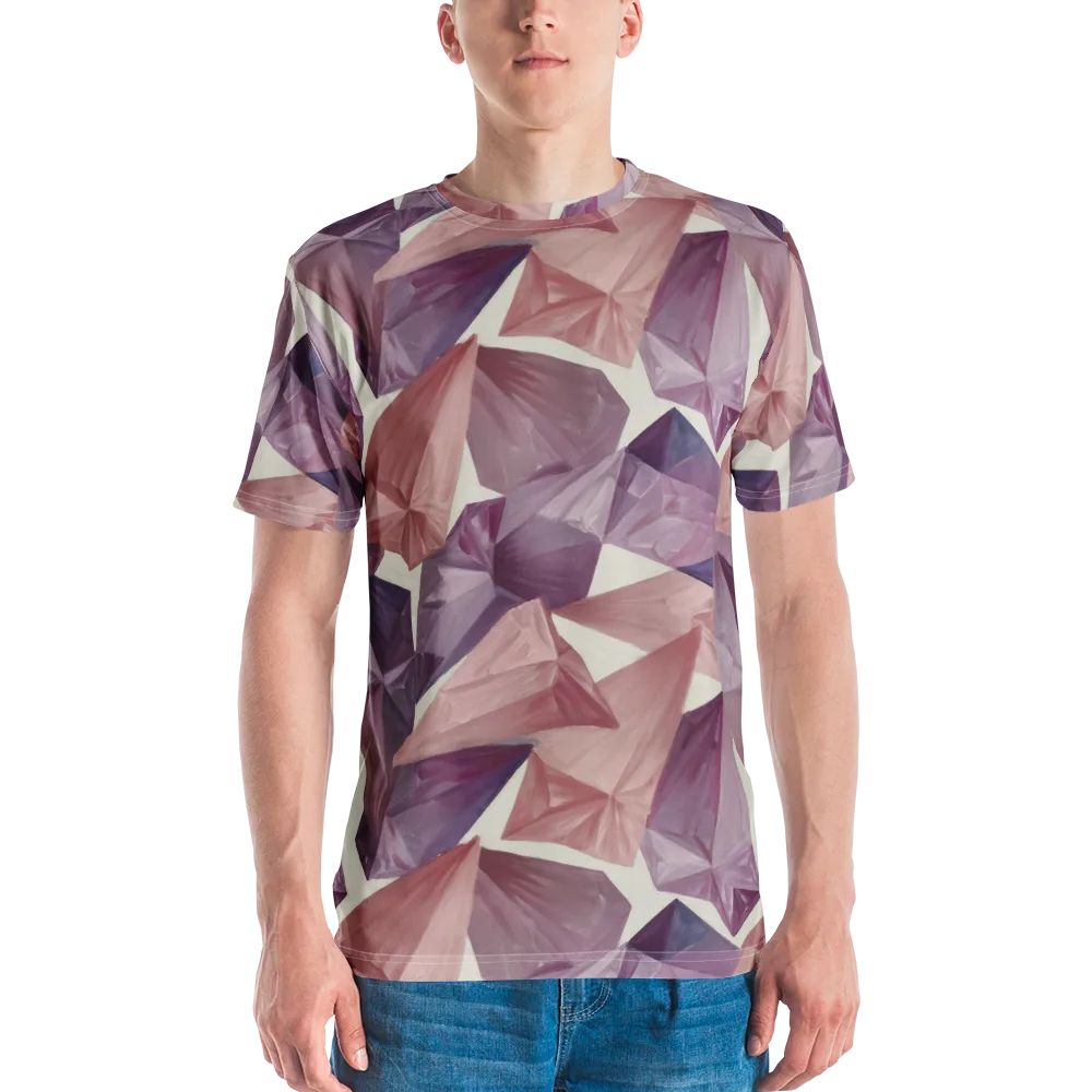 Amethyst Fold on Men's Crew Neck T-Shirt — Front