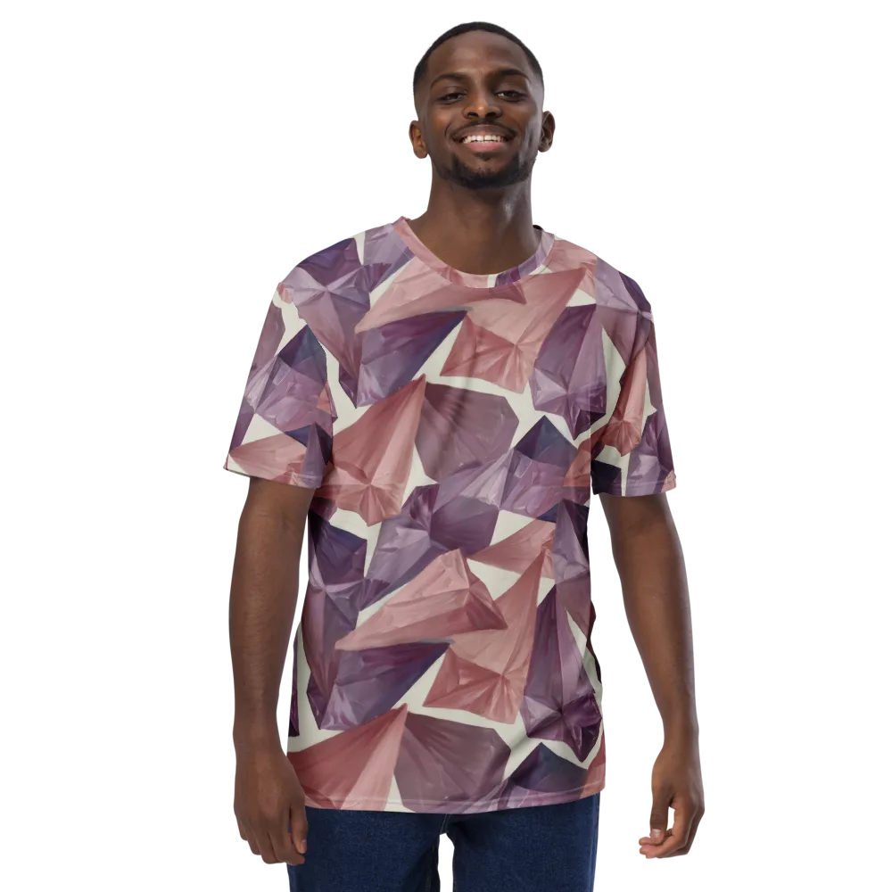 Amethyst Fold on Men's Crew Neck T-Shirt — Front