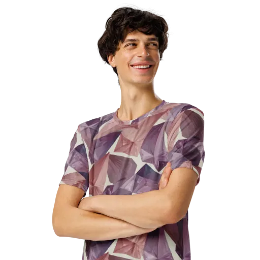 Amethyst Fold on a Men's Crew Neck T-Shirt