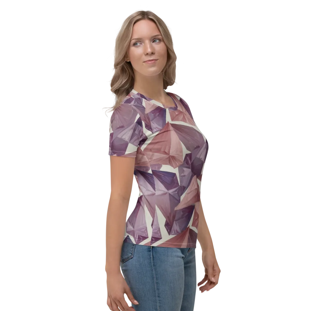 Amethyst Fold on Women's Crew Neck T-Shirt — Right