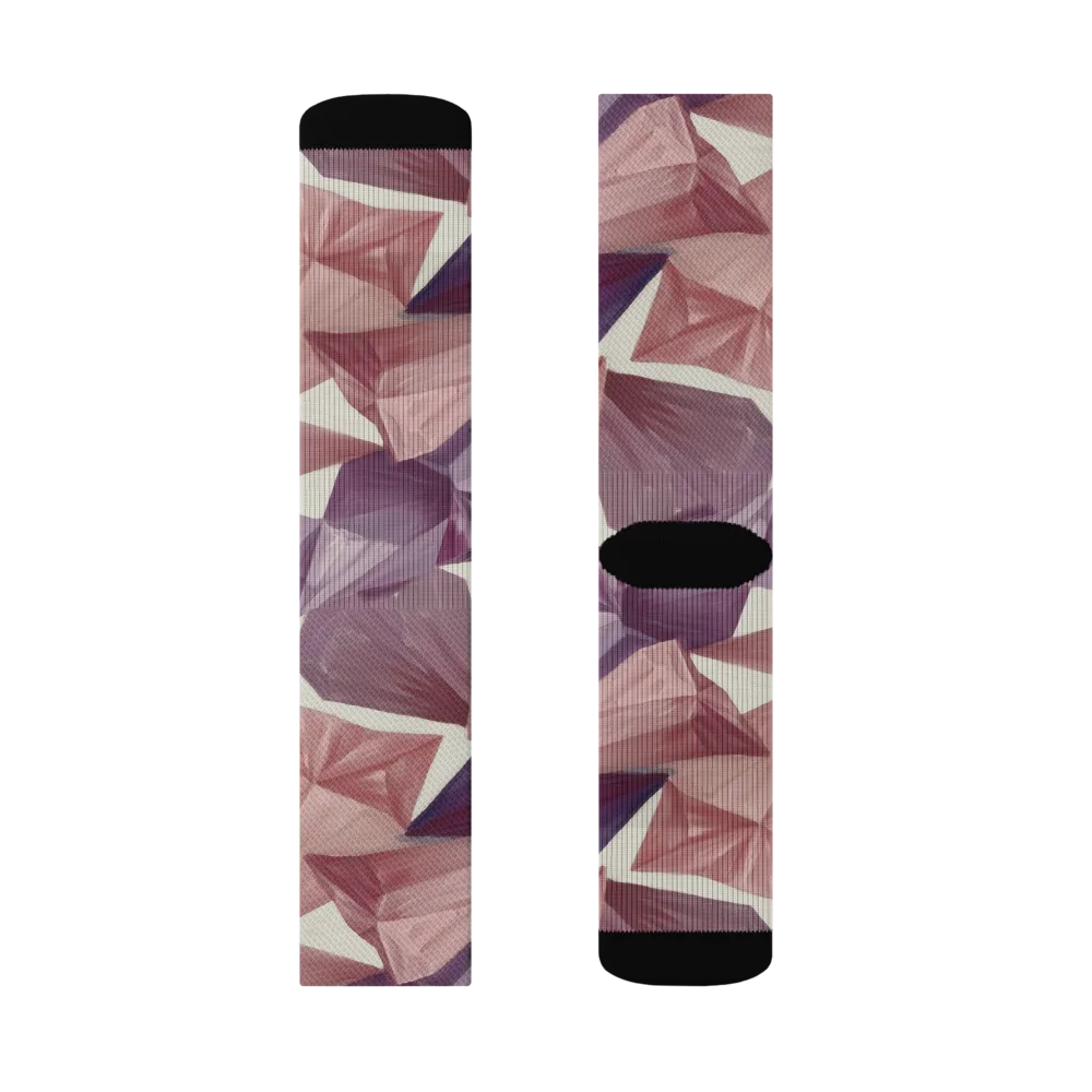 Amethyst Fold on Socks — Left Sock