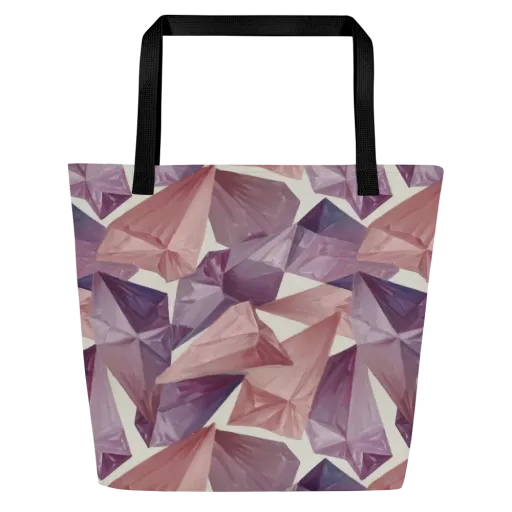 Amethyst Fold on a Large Tote Bag W/ Pocket