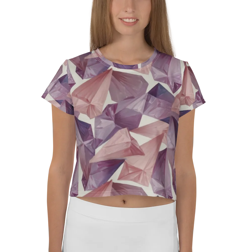 Amethyst Fold on Crop Tee — Front
