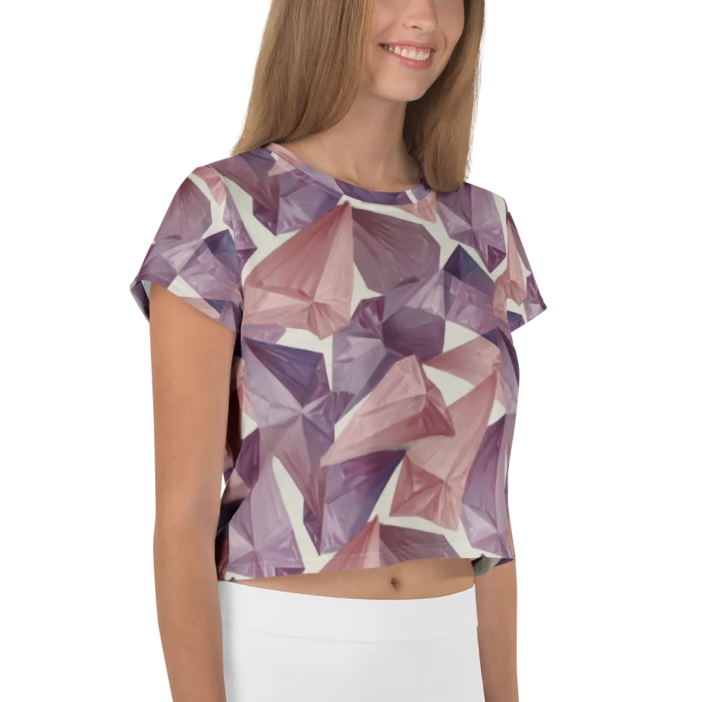 Amethyst Fold on Crop Tee — Right