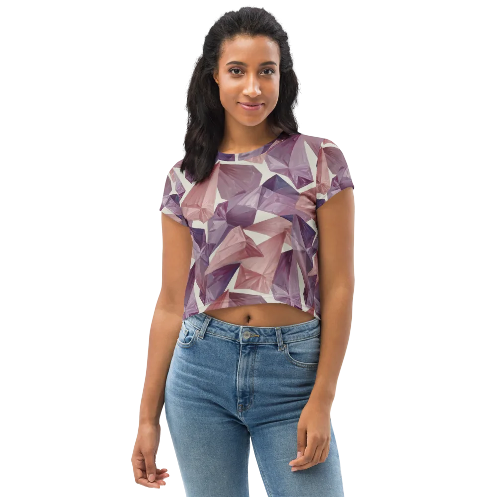 Amethyst Fold on Crop Tee — Front