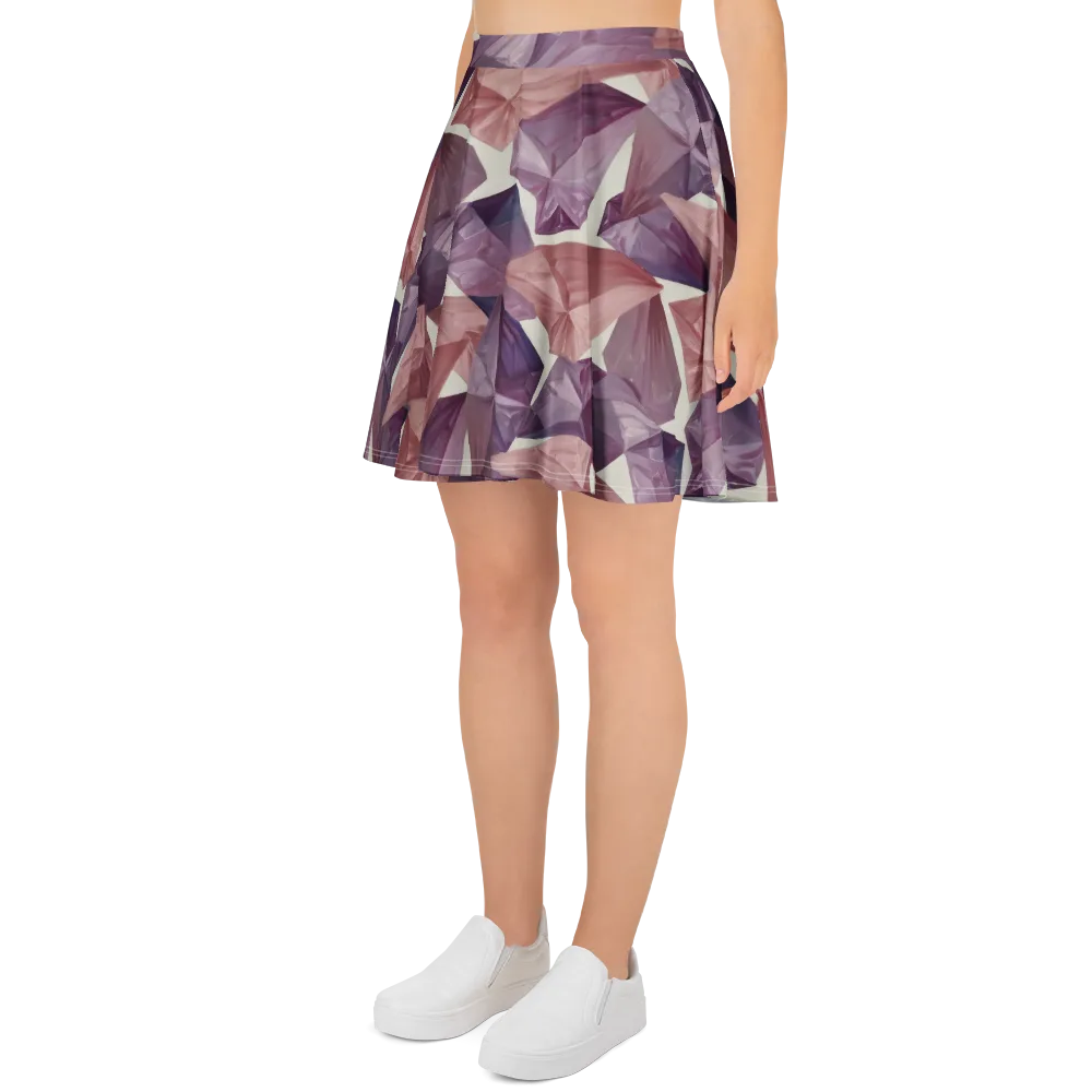 Amethyst Fold on Skater Skirt — Left