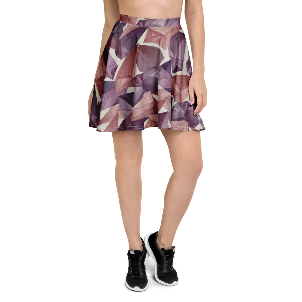 Amethyst Fold on Skater Skirt — Front