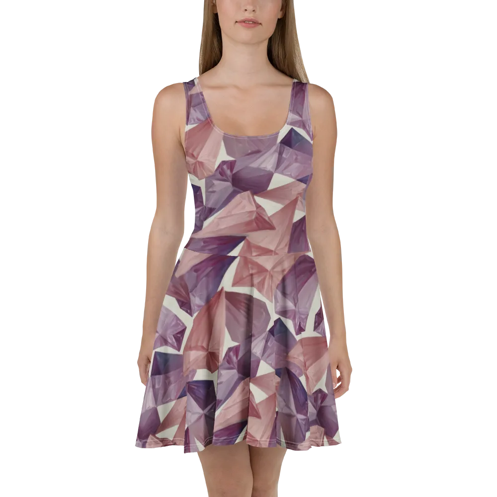 Amethyst Fold on Skater Dress — Front