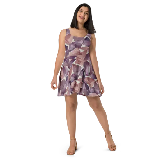 Amethyst Fold on a Skater Dress