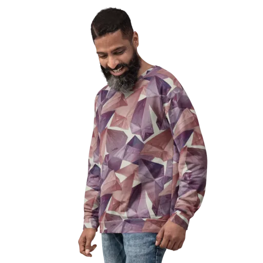 Amethyst Fold on a Sweatshirt