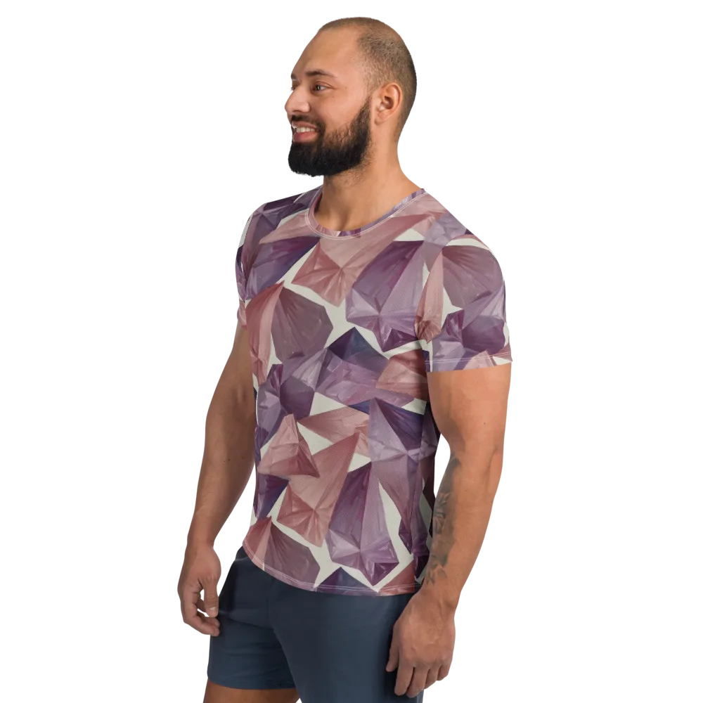 Amethyst Fold on Men's Athletic T-Shirt — Left