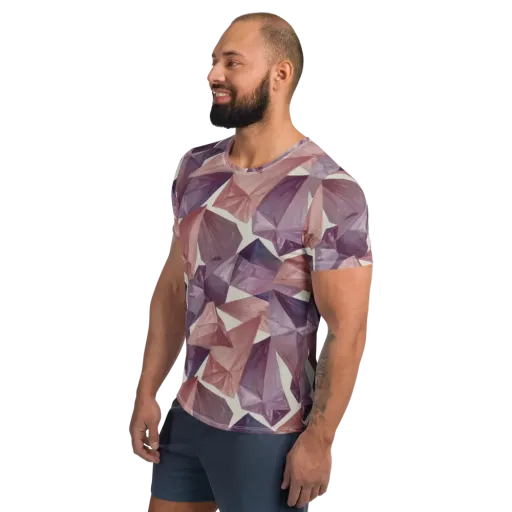 Amethyst Fold on a Men's Athletic T-Shirt