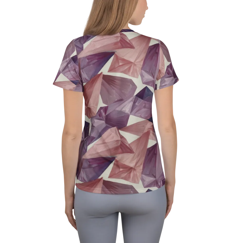 Amethyst Fold on Women's Athletic T-Shirt — Back
