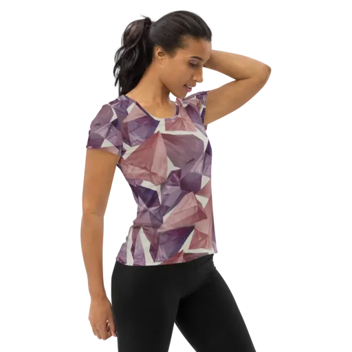 Amethyst Fold on a Women's Athletic T-Shirt