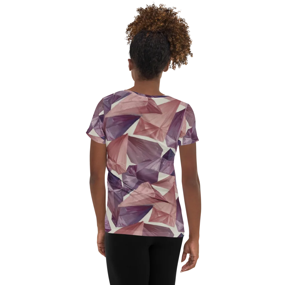 Amethyst Fold on Women's Athletic T-Shirt — Back