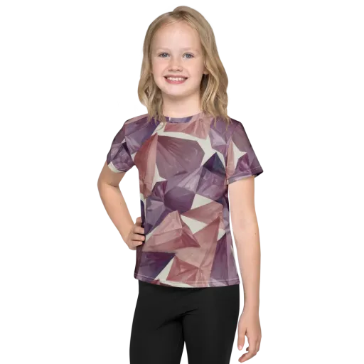 Amethyst Fold on a Kids Crew Neck T-Shirt