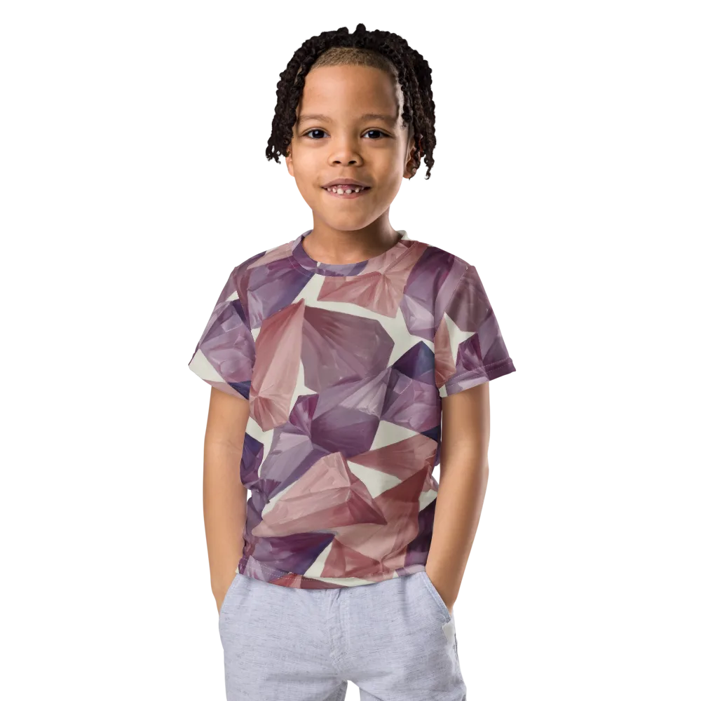 Amethyst Fold on Kids Crew Neck T-Shirt — Front