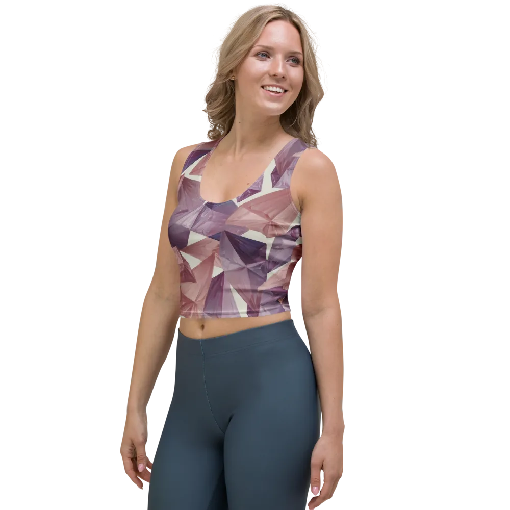 Amethyst Fold on Crop Top — Left Front