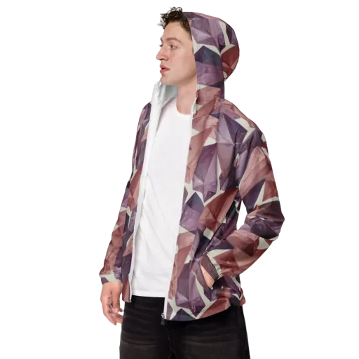 Amethyst Fold on a Men's Windbreaker