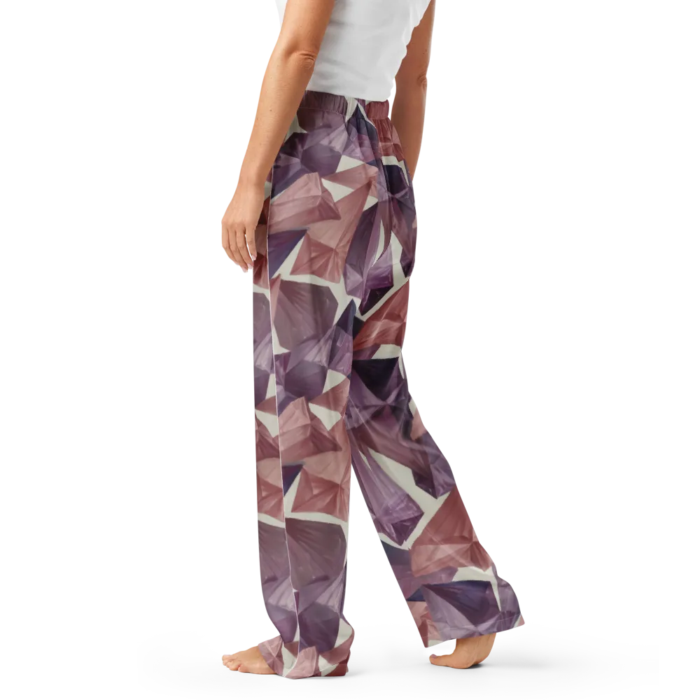 Amethyst Fold on Women's Pajama Pants — Left