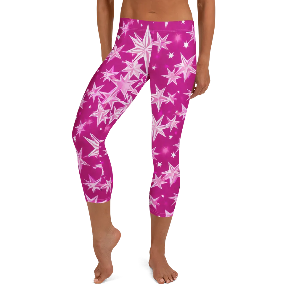 Starlight Fizz on Capri Leggings — Front