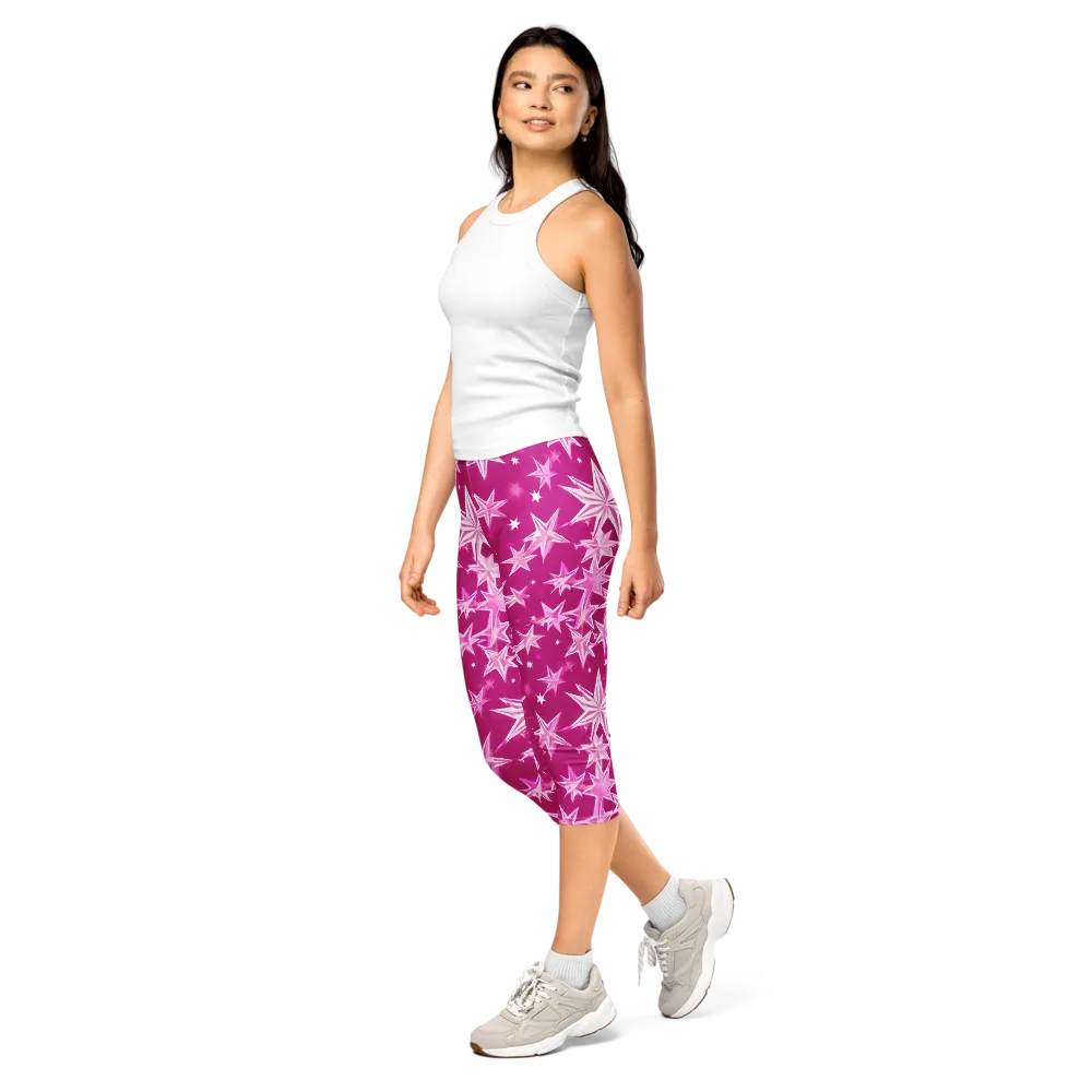Starlight Fizz on Capri Leggings — Left Front