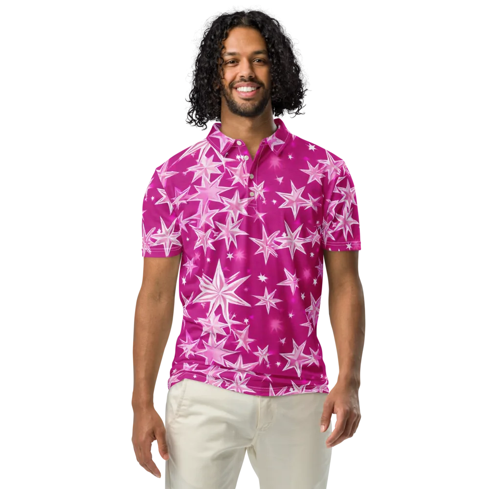 Starlight Fizz on Men's Slim Fit Polo Shirt — Front