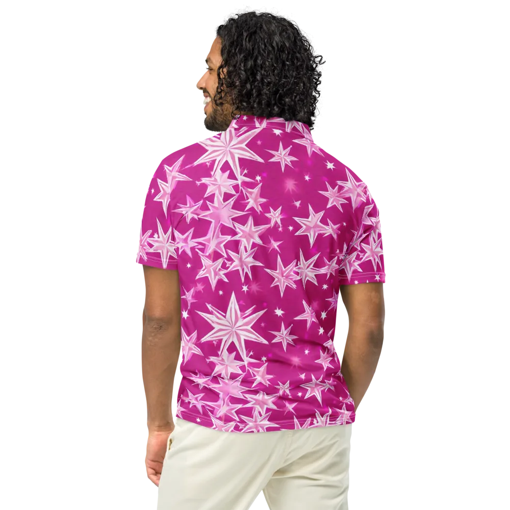 Starlight Fizz on Men's Slim Fit Polo Shirt — Back