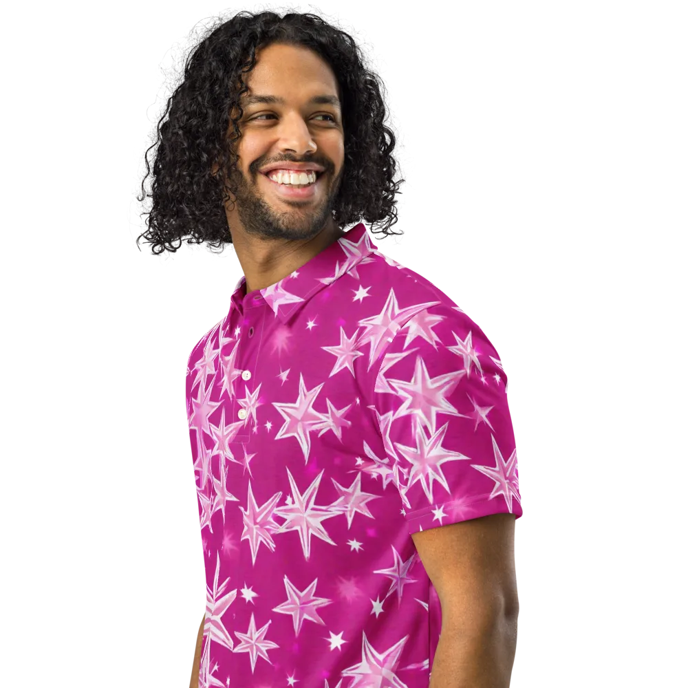 Starlight Fizz on Men's Slim Fit Polo Shirt — Left Front
