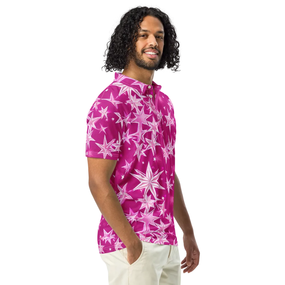 Starlight Fizz on Men's Slim Fit Polo Shirt — Right Front