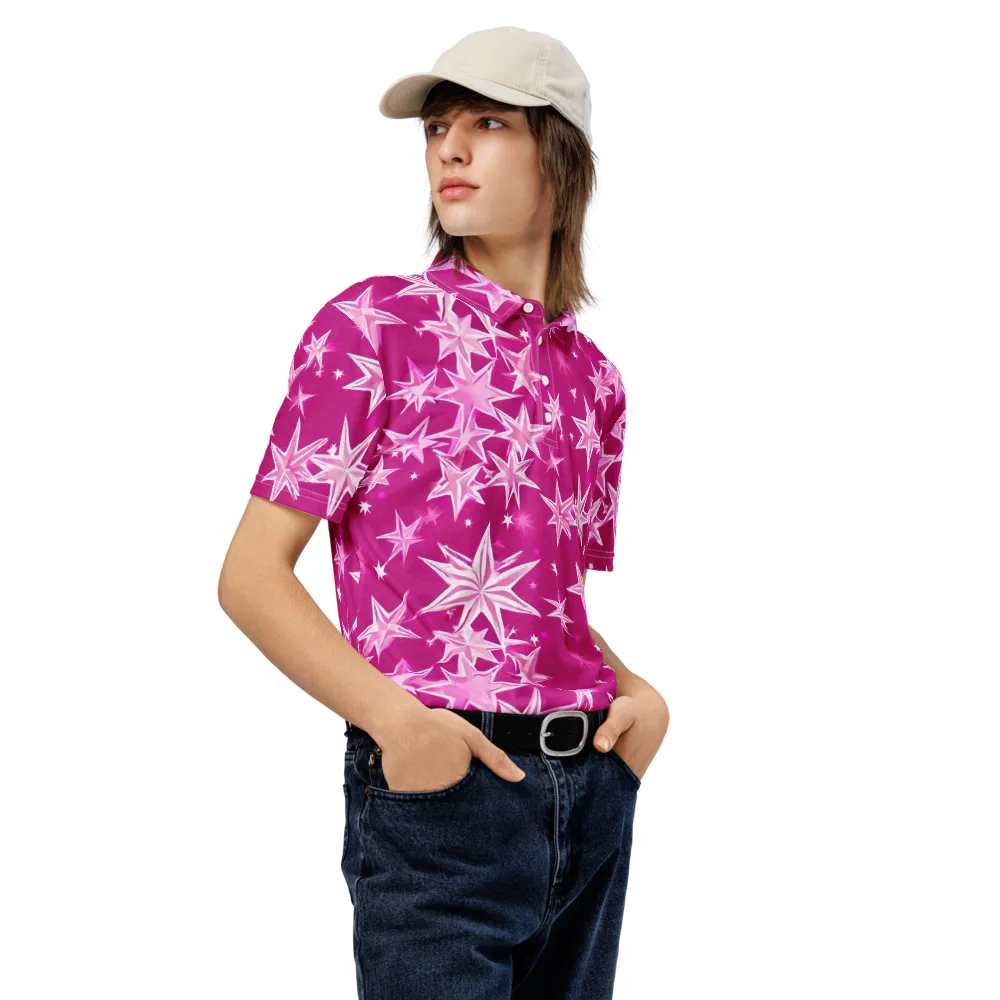 Starlight Fizz on Men's Slim Fit Polo Shirt — Right Front