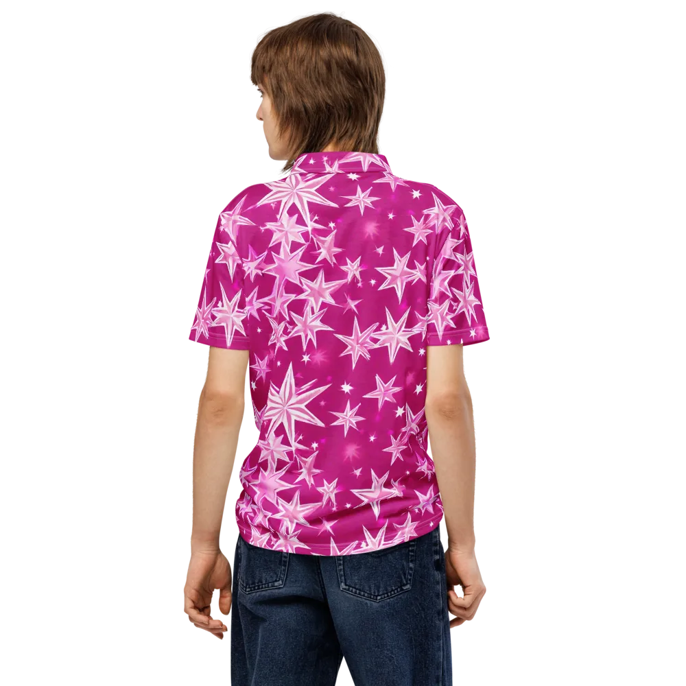 Starlight Fizz on Men's Slim Fit Polo Shirt — Back