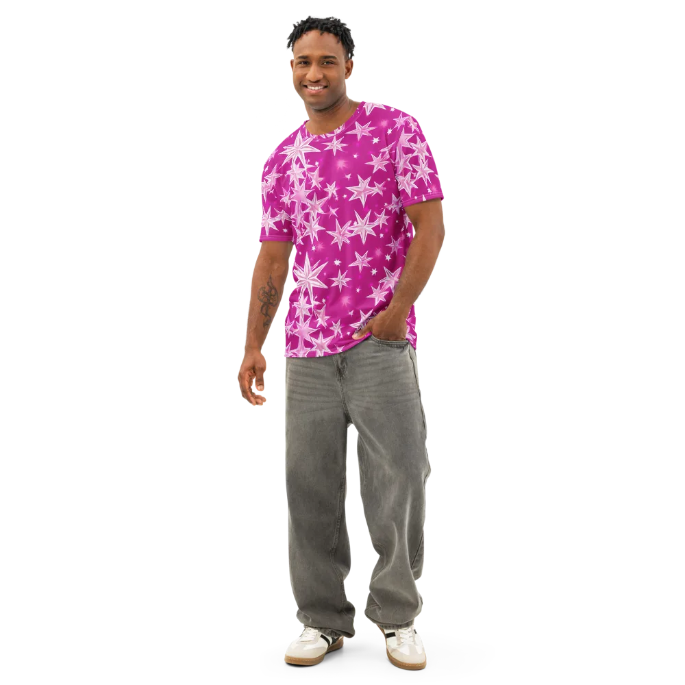 Starlight Fizz on Men's Cotton Crew Neck T-Shirt — Front