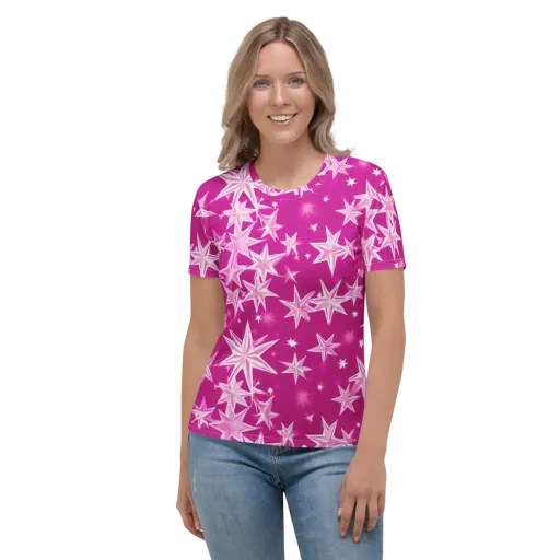 Starlight Fizz on a Women's Crew Neck T-Shirt