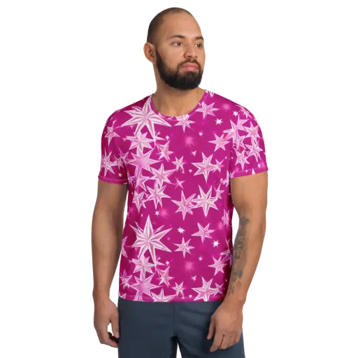 Starlight Fizz on a Men's Athletic T-Shirt